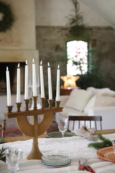 MAR 706321 Torpa hnědý adventní svícen na baterie - Markslöjd