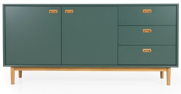 Zelená lakovaná komoda Tenzo Svea 170 x 44 cm