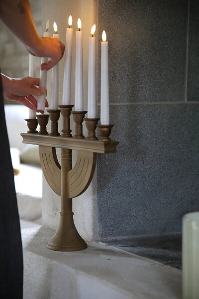 MAR 706321 Torpa hnědý adventní svícen na baterie - Markslöjd