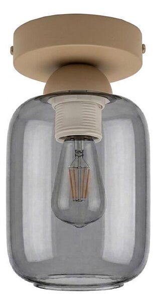 BRILAGI - LED Stropní svítidlo R GLASS 1xE27/60W/230V pr. 14 cm béžová/kouř šedá
