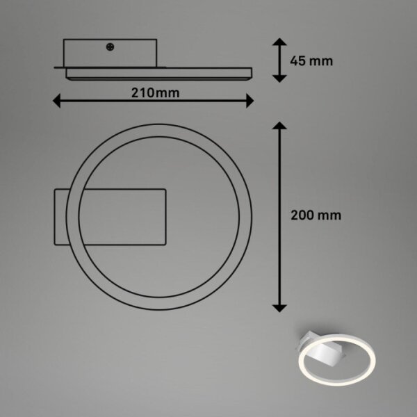 Briloner 3778-014 - LED Stropní svítidlo FRAME LED/5W/230V pr. 20 cm matný chrom
