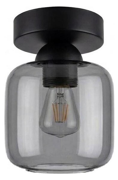 BRILAGI - LED Stropní svítidlo R GLASS 1xE27/60W/230V pr. 14 cm černá/kouř šedá