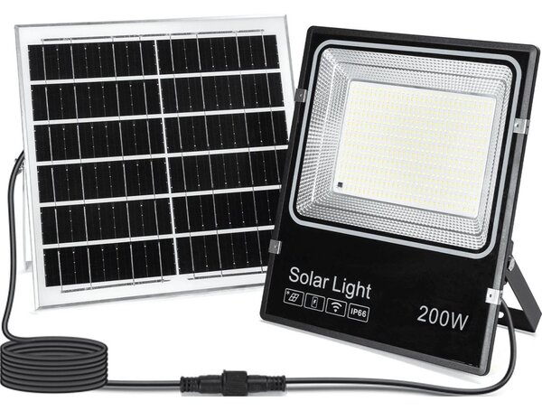 Aigostar-LED Solární reflektor LED/200W/3,2V 3600mAh 3000K/4000K/6500K IP66 + DO
