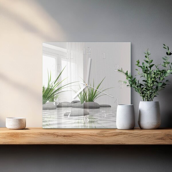 Skleněné hodiny Kameny zskb-30x30-00057416