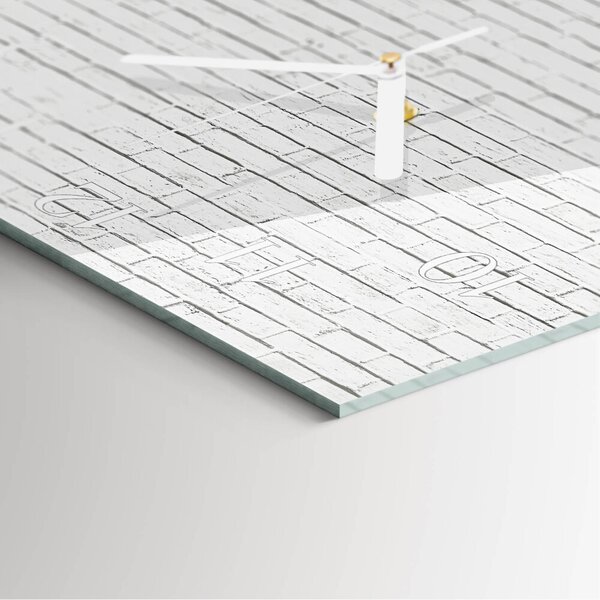 Skleněné hodiny Cihlová zeď zskb-30x30-00093076