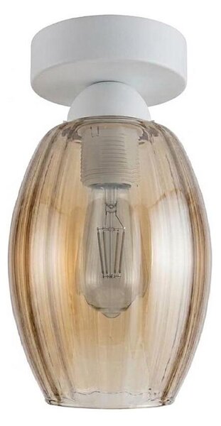 BRILAGI - LED Stropní svítidlo R GLASS 1xE27/60W/230V pr. 17cm bílá/kouř béžová