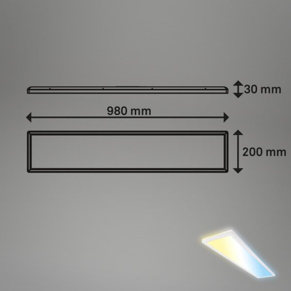 Briloner 7533-016 -LED Stm přisaz panel TAVA LED/36W/230V 2700-6500K 98x20 cm+DO