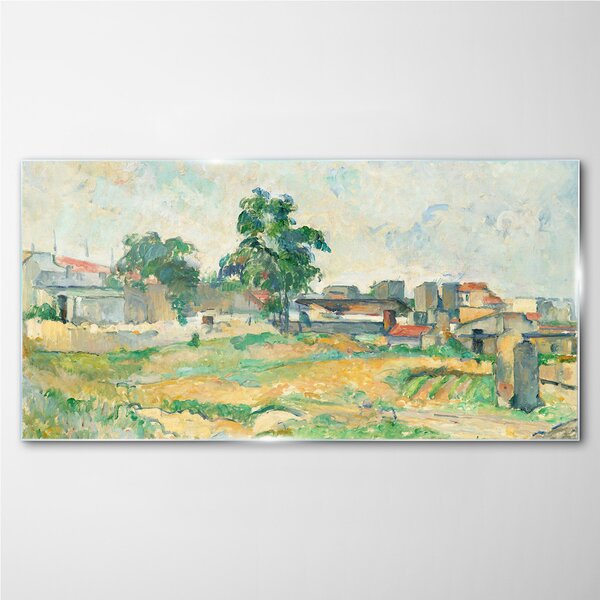 Obraz na skle Obraz na skle Krajina Paříže Cézanne