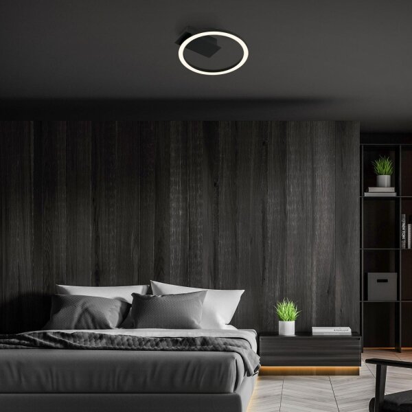 Briloner 3778-015 - LED Stropní svítidlo FRAME LED/5W/230V pr. 20 cm černá