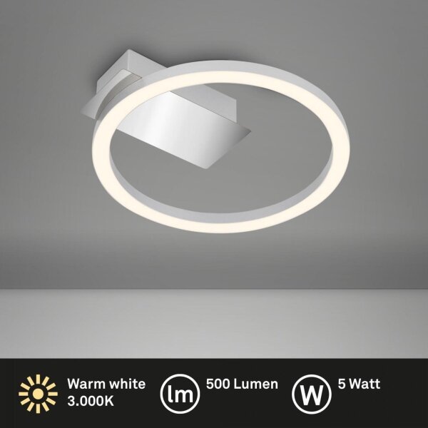 Briloner 3778-014 - LED Stropní svítidlo FRAME LED/5W/230V pr. 20 cm matný chrom