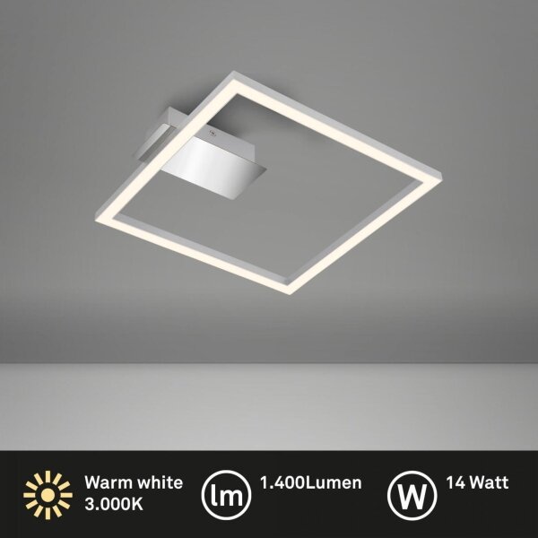 Briloner 3780-014-LED Stropní svítidlo FRAME LED/14W/230V 26,5x25 cm matný chrom