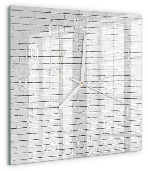 Skleněné hodiny Cihlová zeď zskb-30x30-00093076