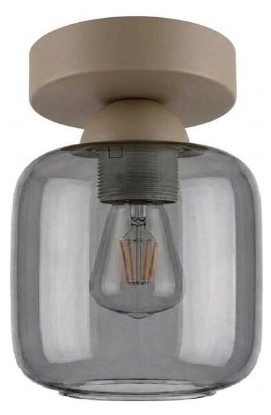 BRILAGI - LED Stropní svítidlo R GLASS 1xE27/60W/230V pr. 14 cm béžová/kouř šedá