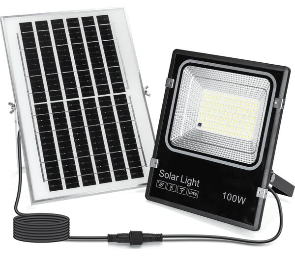 Aigostar-LED Solární reflektor LED/100W/3,2V 2000mAh 3000K/4000K/6500K IP66 + DO