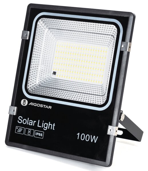 Aigostar-LED Solární reflektor LED/100W/3,2V 2000mAh 3000K/4000K/6500K IP66 + DO