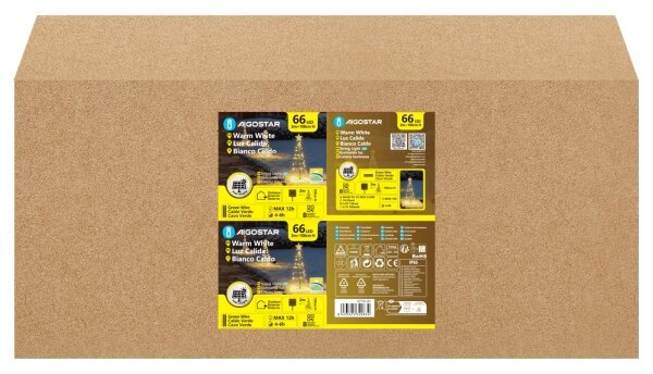 Aigostar - LED Solární vánoční dekorace LED/0,59W/3,7V 100 cm IP65 teplá bílá