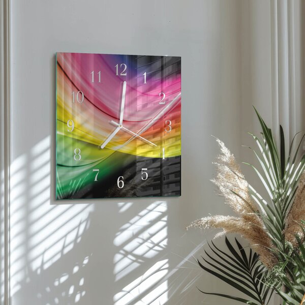 Skleněné hodiny Abstraktní čáry zskb-30x30-00081302