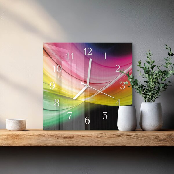 Skleněné hodiny Abstraktní čáry zskb-30x30-00081302
