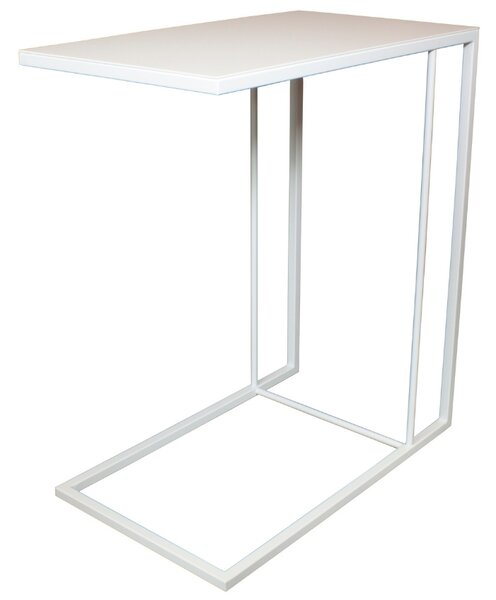 Take Me Home Bílý kovový odkládací stolek Felix 50 x 30 cm