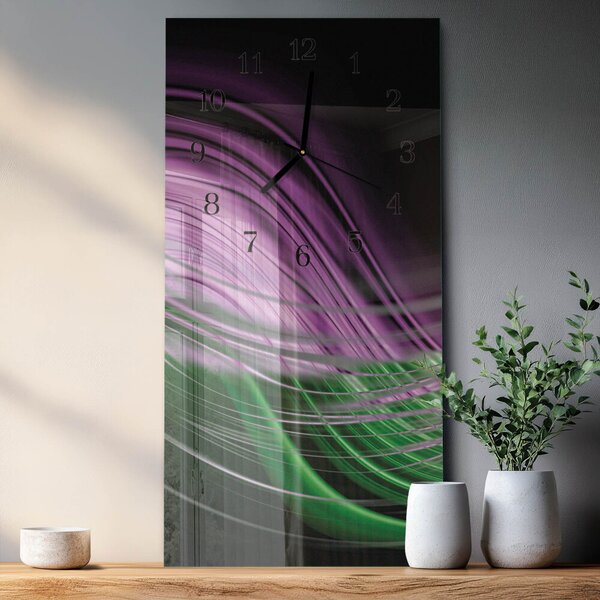 Skleněné hodiny vertikální Abstraktní umění zsppc-30x60-00171203