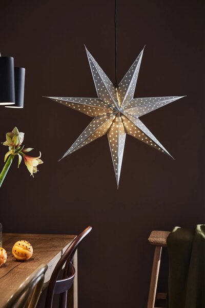 MAR 705788 Glitter stříbrná závěsná hvězda 75 cm - Markslöjd