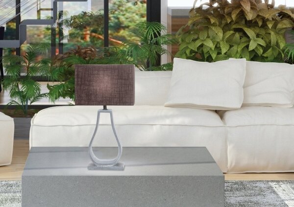 Stolní lampa FEMO 1xE14/40W/230V šedá/hnědá