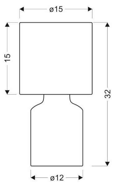Stolní lampa INER 1xE14/40W/230V šedá