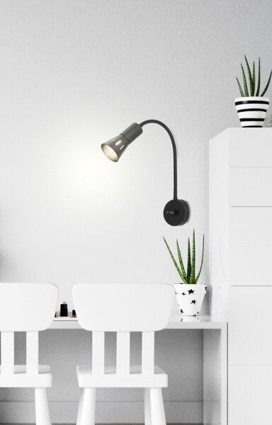Flexibilní lampička ARENA 1xE14/40W/230V černá
