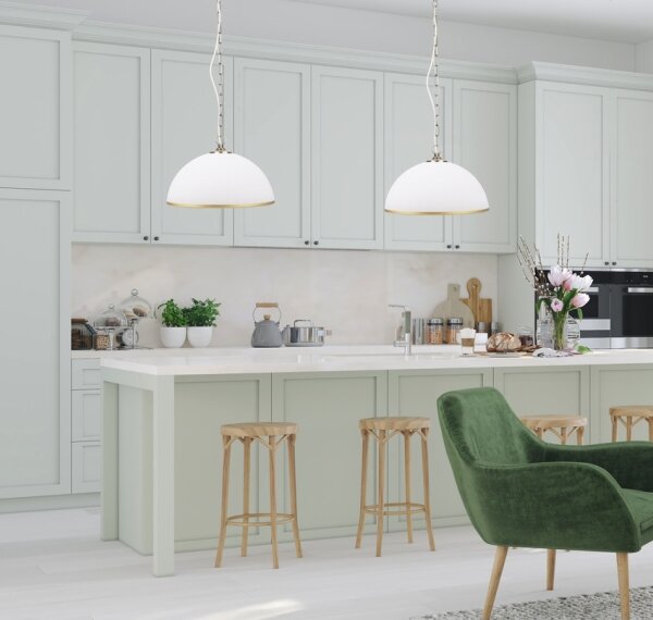Lustr na řetězu SUGAR 1xE27/60W/230V bílá/zlatá