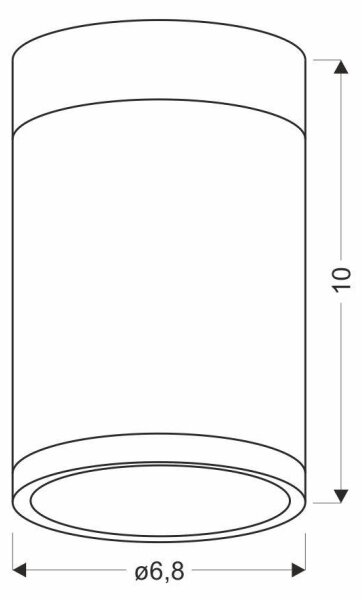 Stropní svítidlo TUBA GU10/15W/230V