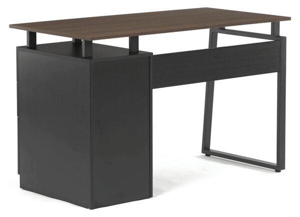 Stylový kancelářský stůl RENO 120x60cm s šuplíky – melamin, ořech