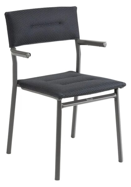 Venkovní jídelní židle s područkami ORON BeComfort šedá Dark Grey