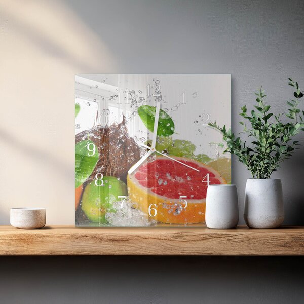 Skleněné hodiny Ovoce zskb-30x30-00084254