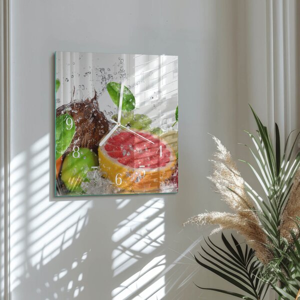 Skleněné hodiny Ovoce zskb-30x30-00084254
