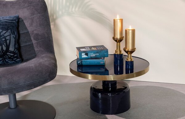 -25 % Dny MOMENTI– Modrý kovový konferenční stolek ZUIVER GLAM 60 cm