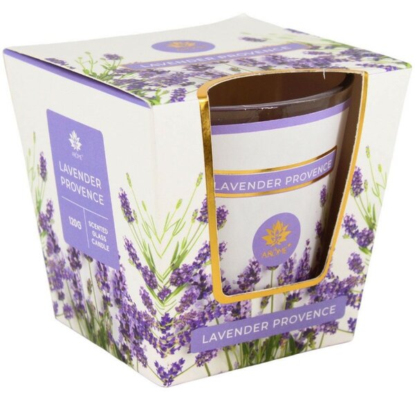 Arome Vonná svíčka ve skle Lavender Provence, 120 g