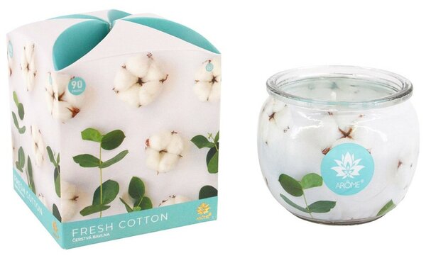Arome Vonná svíčka ve skle Fresh Cotton, 90 g