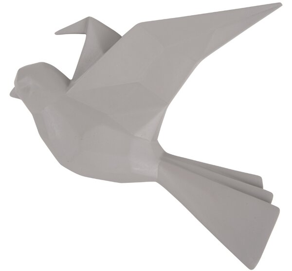 Time for home Šedá nástěnná dekorace Origami Bird S