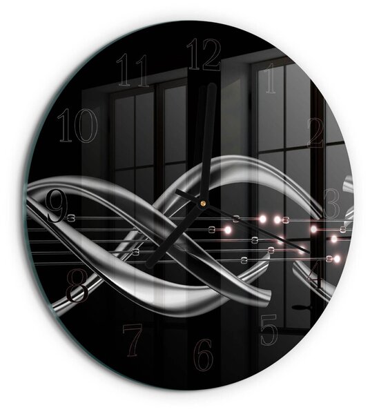 Skleněné nástěnné hodiny Abstrakce zsoc-fi30-00057383