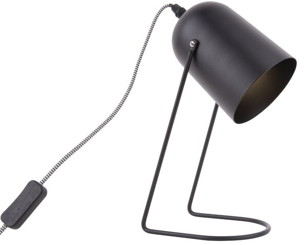 Present time Černá matná kovová stolní lampa Riley 30 cm