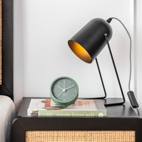 Present time Černá matná kovová stolní lampa Riley 30 cm