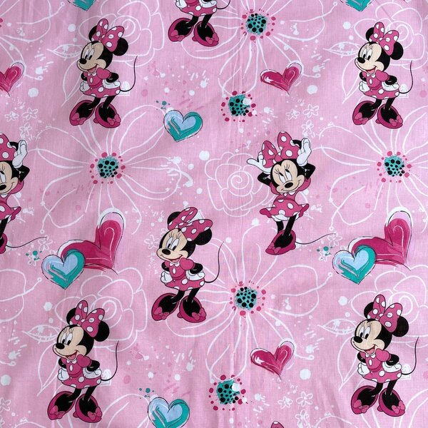 Jerry Fabrics Povlak do postýlky Minnie "Flowers 02" baby 100x135/40x60 cm