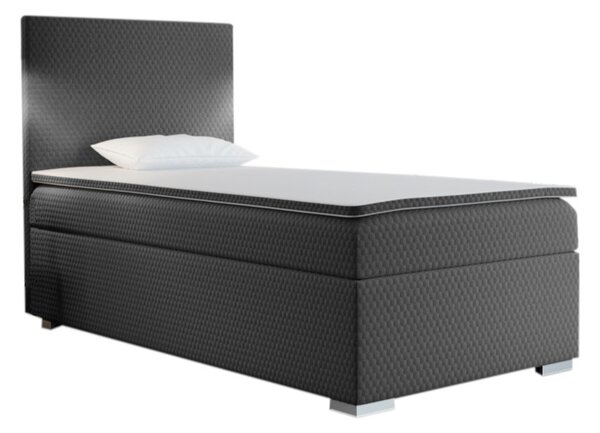 Čalouněná postel boxspring RENATA + topper, 90x200, sawana pik honey 05, pravá