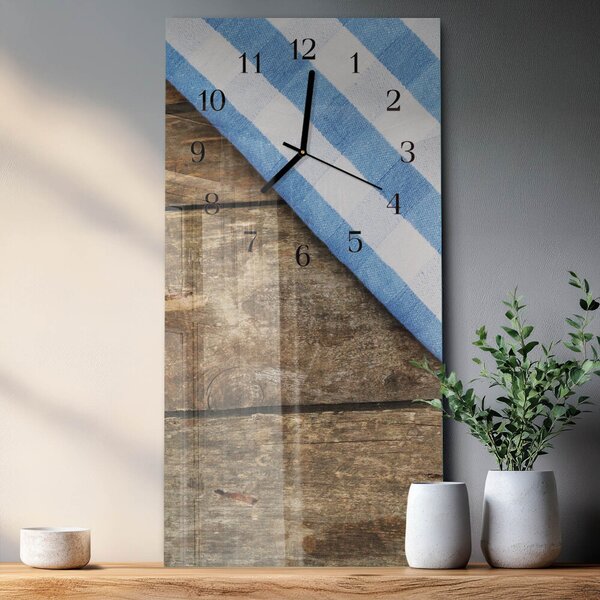 Skleněné hodiny vertikální Ubrus zsppc-30x60-00180589
