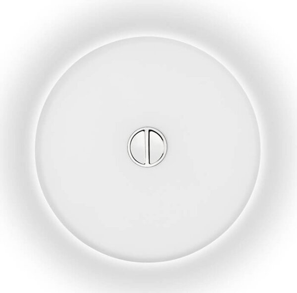 FLOS Stropní svítidlo Mini Button ze skla, stmívatelný, Bílá / opál, Koupelna, Sklo, Design, Nástěnné svítidlo