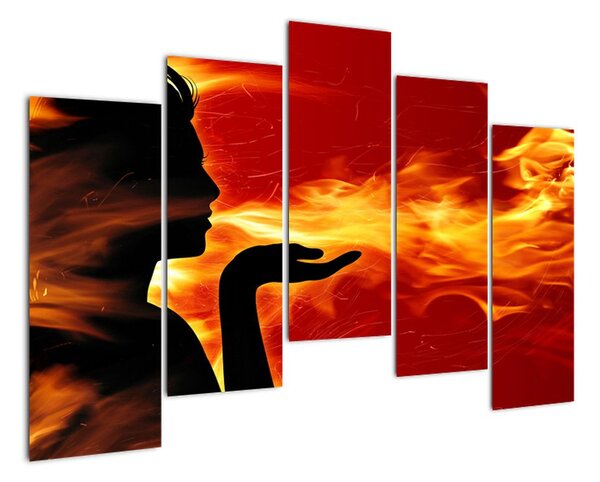 Obraz - žena v ohni (125x90cm)