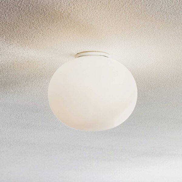 FLOS Stropní světlo Glo-Ball C/W Zero, stmívatelný, Bílá / opál, Obývací pokoj / jídelna, Sklo, Design, Koule