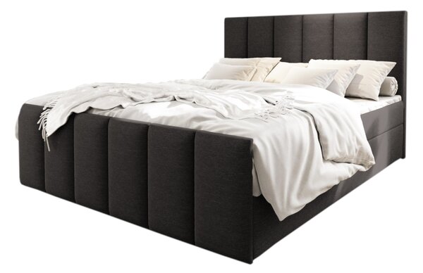 Čalouněná postel boxspring MAGO + topper, 160x200, sawana 05