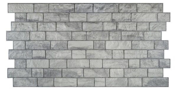 Obkladové panely 3D PVC TP10032972, cena za kus, rozměr 955 x 480 mm, ukládaný kámen šedo-bílý, GRACE