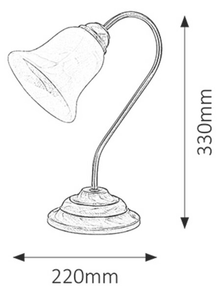 Rabalux stolní lampa Francesca E14 1x MAX 40W bronzová 7372